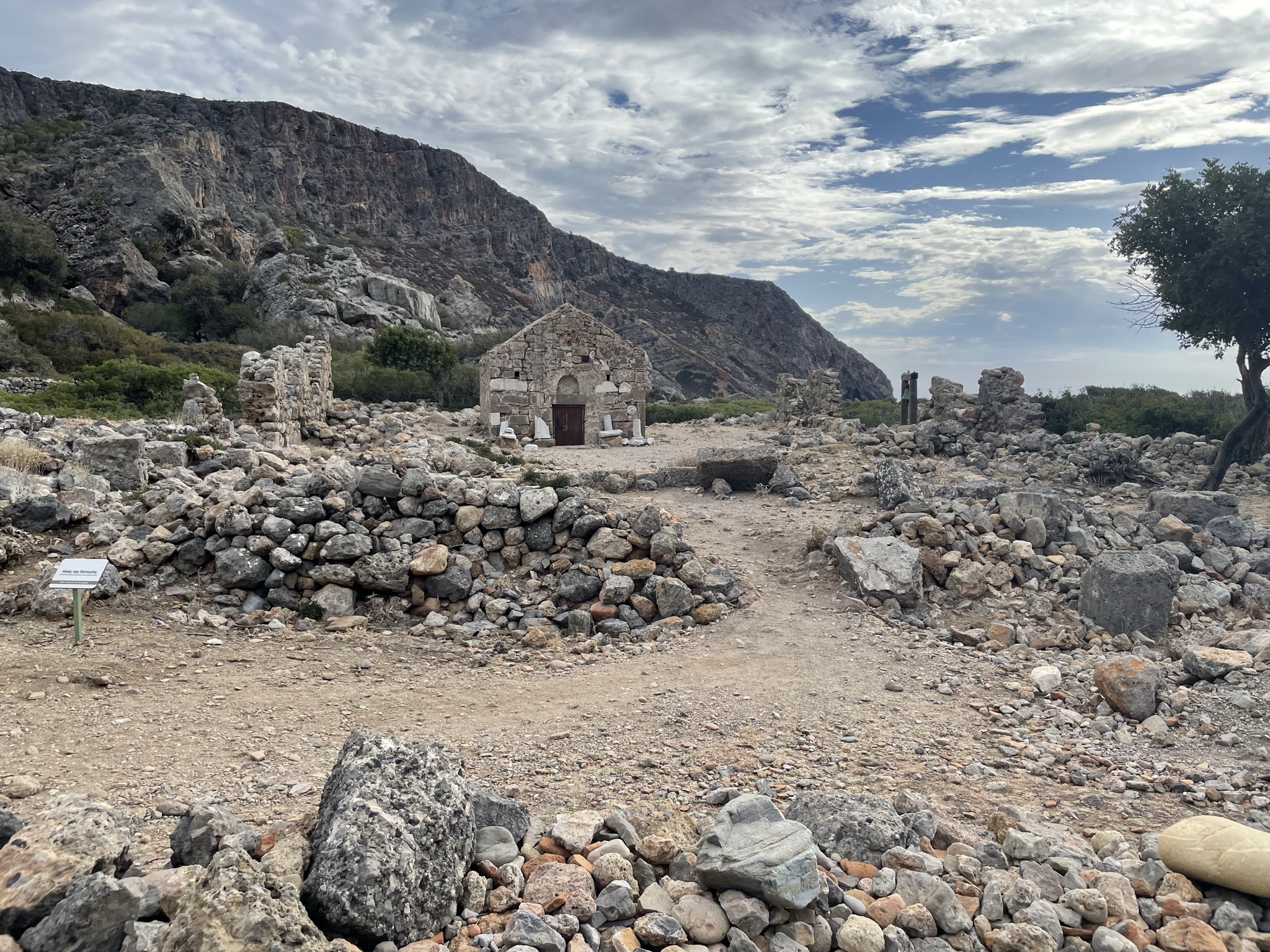 Panagia church at Lissos, a second century Christian basilica right on the beach.